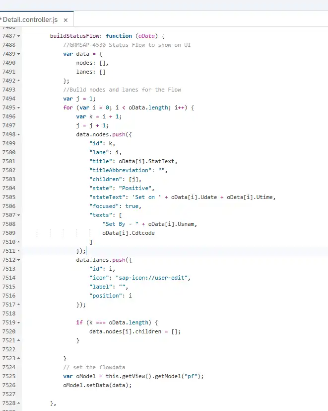 Controller screenshot
